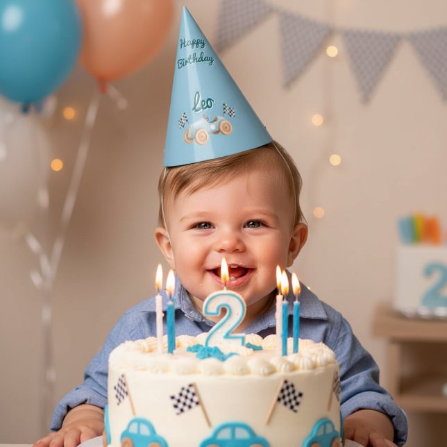 Gorro De Fiesta Two Fast Racing Car Boy 2nd Birthday Personalized  (Subido por el creador)