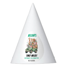 Gorro De Fiesta Two Wild Safari Animal 2nd Birthday Party