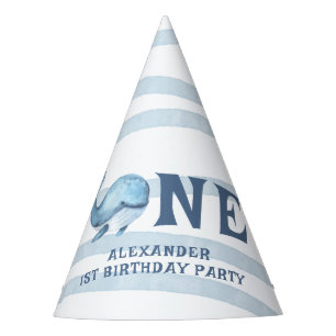 Gorro De Fiesta UN BALLENA Cumpleaños 1º Bajo El Mar