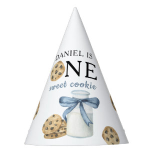 Gorro De Fiesta Un Dulce Cookie y Leche Cumpleaños Primero