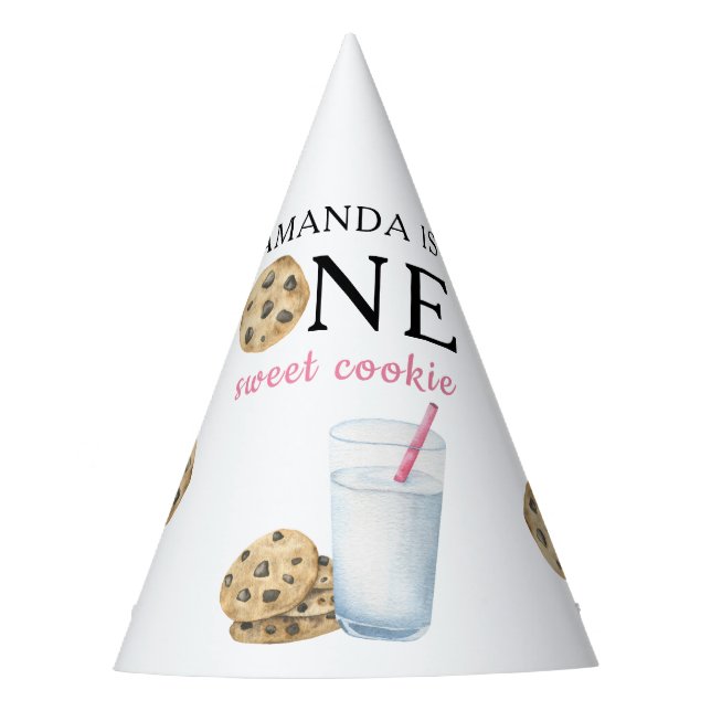 Gorro De Fiesta Un dulce cumpleaños de galletas y leche para una n (Anverso)
