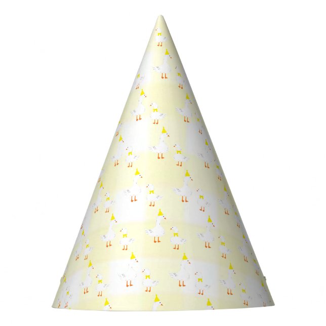 Gorro De Fiesta Un ganso tonto Gingham cumpleaños 1 (Anverso)