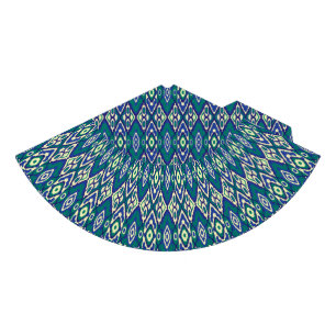 Gorro De Fiesta Un patrón simétrico de motivos azules sobre un tej