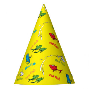 Gorro De Fiesta Un pez dos peces patrón amarillo