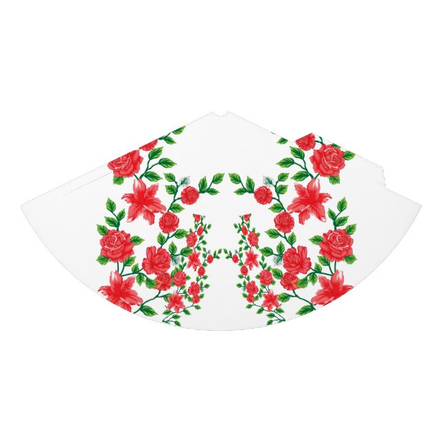 Gorro De Fiesta Una rosa roja con pétalos detallados, representada (Anverso)