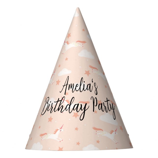 Gorro De Fiesta Unicornio y estrellas (Anverso)