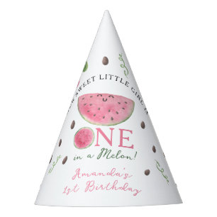 Gorro De Fiesta Uno en un Melón Cute Chica primer cumpleaños