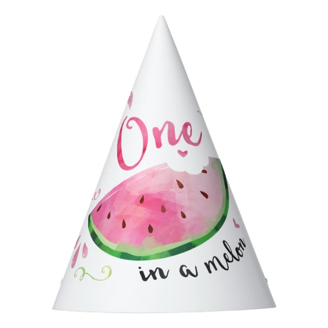 Gorro De Fiesta Uno en un Melón Primer Cumpleaños (Anverso)
