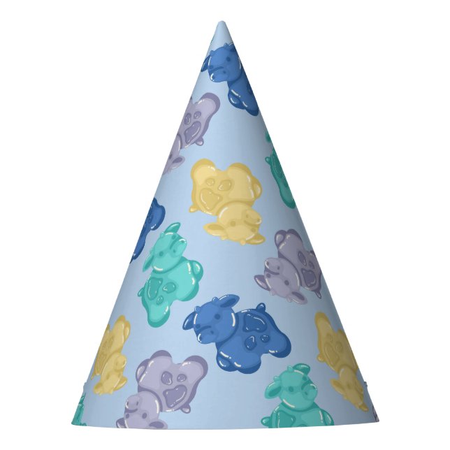 Gorro De Fiesta Vaca Gomosa Glacial Berry Azul Hielo (Anverso)