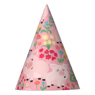Gorro De Fiesta Vamos a sacar de la granja a los Chicas florales d