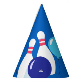 Gorro De Fiesta Vibrante Blue y Red Bowling 6º cumpleaños