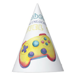 Gorro De Fiesta Videojuego de Acuarela Cumpleaños de Niños