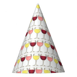 Gorro De Fiesta Vidrio de Rosé Blanco Rojo Glasses Winery Wine Lov