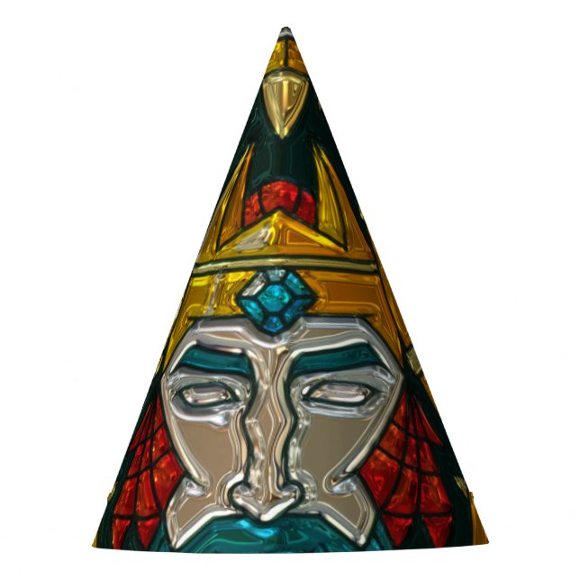Gorro De Fiesta Viking Portrait Metallic Look (Anverso)