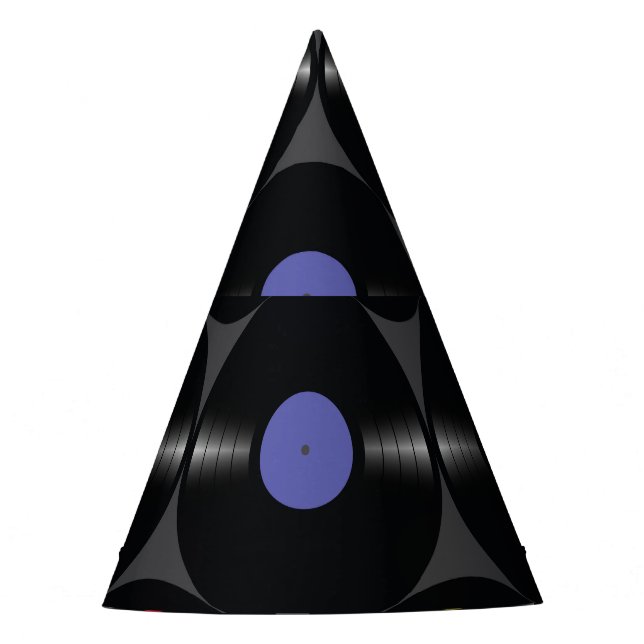 Gorro De Fiesta Vinilo Geométrico: Sencillo Fondo Sin Marea. (Anverso)