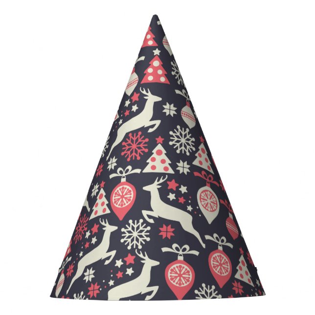 Gorro De Fiesta Vintage Retro Navidad vacaciones (Anverso)