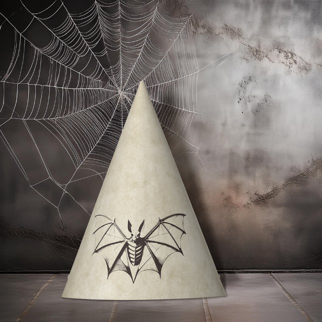 Gorro De Fiesta Vintage Skeletal Bat Halloween (Subido por el creador)