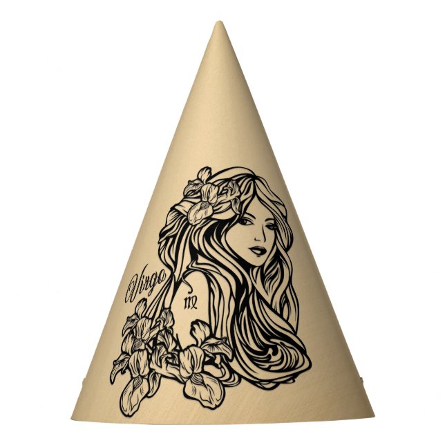 Gorro De Fiesta Virgo Zodiaco con Aspecto Antiguo (Anverso)