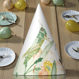 Gorro De Fiesta Watercolor Child's Bug Insect Birthday