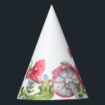 Gorro De Fiesta Watercolor Mushroom Kids Birthday Fiesta<br><div class="desc">Watercolor Mushroom Niños Fiesta Fiesta de cumpleaños Gorra</div>