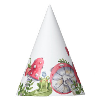 Gorro De Fiesta Watercolor Mushroom Kids Birthday Fiesta