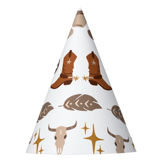 Gorro De Fiesta Wild West Cowboy Rodeo Western Birthday (Anverso)