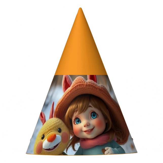 Gorro De Fiesta „Winterfreunde – Magische Freundschaft im Schnee“ (Anverso)