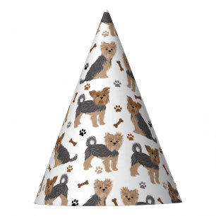 Gorro De Fiesta Yorkshire Terrier Paws and Bones Yorkie Dog