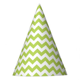 Gorro De Fiesta Zigzag verde, Chevron verde, patrón geométrico