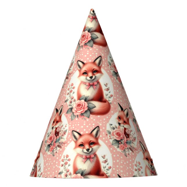 Gorro De Fiesta Zorro de bebé floral (Anverso)