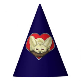 Gorro De Fiesta Zorro De Fennec Cute Dentro De Un Corazón