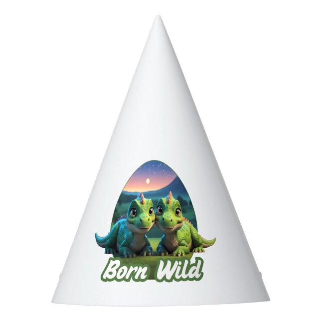 Gorro De Fiesta Zwei kleine Dinos - Born Wild  (Anverso)