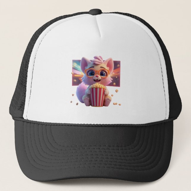 Gorro de gatito de palomitas lindo (Anverso)