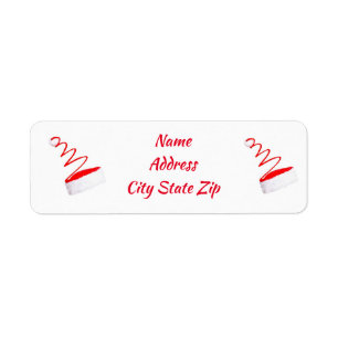 **GORRO DE PAPÁ NOEL** ETIQUETAS DE DIRECCIÓN DE E