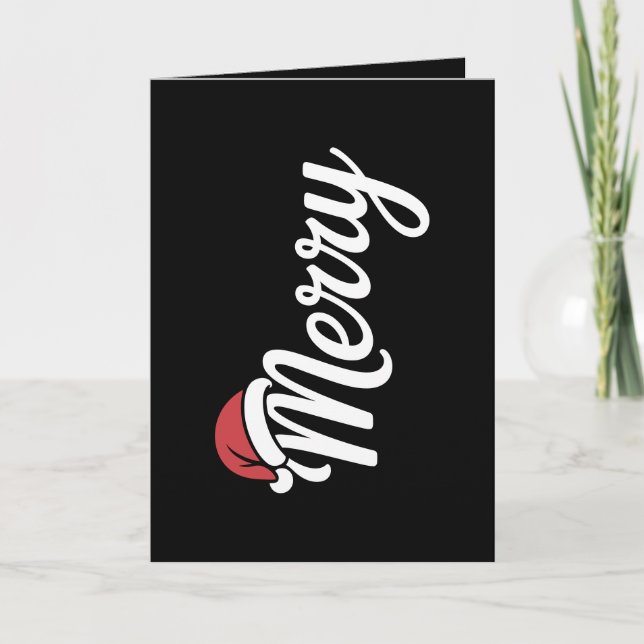 Gorro de Santa de Navidad negro y llamativo (Anverso)