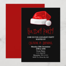 Gorro de Santa Rojo Navidad Festa Negro