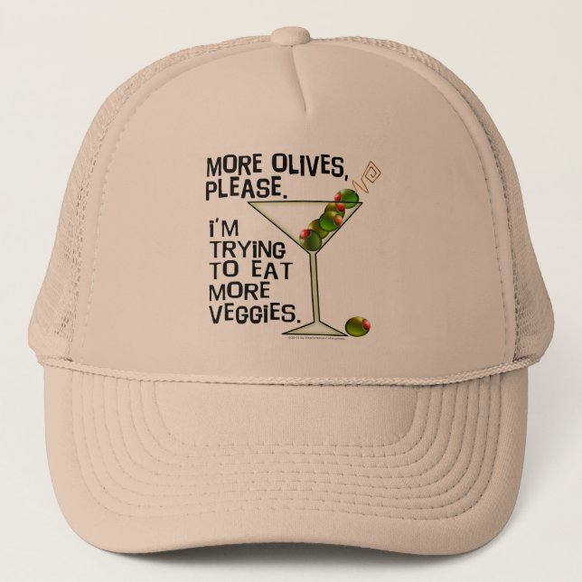 GORRO - Más aceitunas. ¡Comiendo verduras! (Anverso)