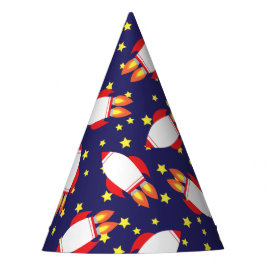 Gorros de fiesta de cumpleaños de cohete espacial