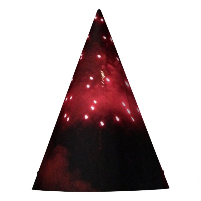 Gorros de fiesta de fuegos artificiales rojos (Anverso)