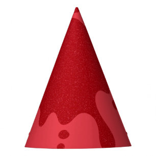 Gorros de fiesta de goteo rojo de tomate personali