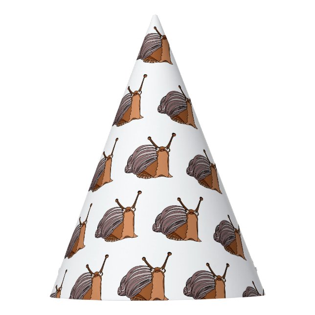 Gorros de papel de fiesta con caracoles (Anverso)