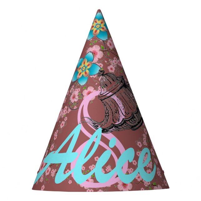 Gorros de papel para té mágico con estilo shabby c (Anverso)