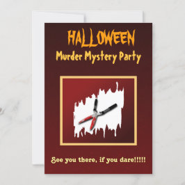 Gory Halloween Murder Mystery Party Invitación