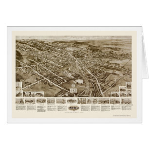 Goshen, mapa panorámico de NY - 1922