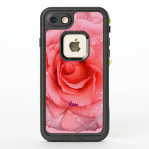 Gotas de Agua de Rosa Rosa Roja Romántica Personal