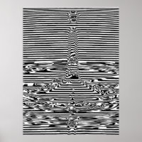 Gotas de agua que caen en el arte OP del océano