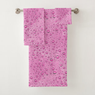 Gotas de agua rosada caliente