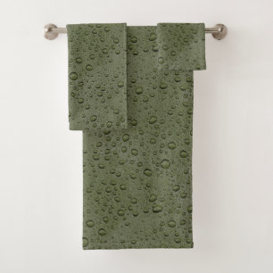 Gotas de agua verde oliva