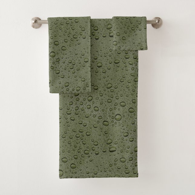 Gotas de agua verde oliva (In situ)