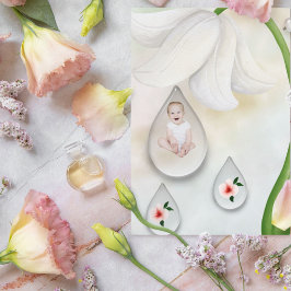 Gotas de hadas blancas 1 tarjeta de cumpleaños